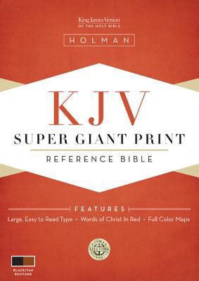 KJV Super Giant Print Reference Bible, Black/Tan LeatherTouch