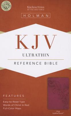 KJV Ultrathin Reference Bible, Pink LeatherTouch