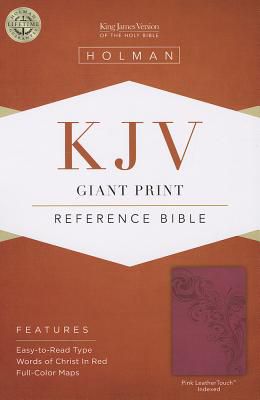 KJV Giant Print Reference Bible, Pink LeatherTouch Indexed