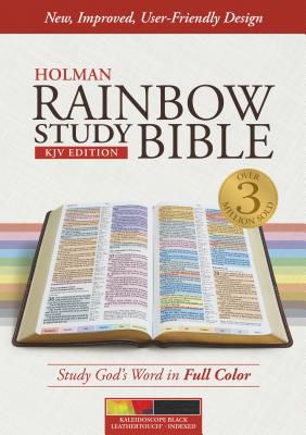 KJV Rainbow Study Bible, Kaleidoscope Black LeatherTouch, Indexed