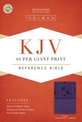KJV Super Giant Print Reference Bible, Purple LeatherTouch Indexed