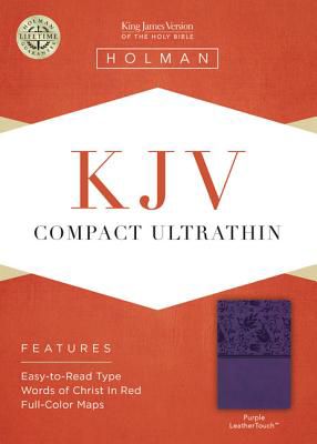 KJV Compact Ultrathin Bible, Purple LeatherTouch