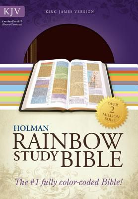 KJV Rainbow Study Bible, Brown/Chestnut LeatherTouch