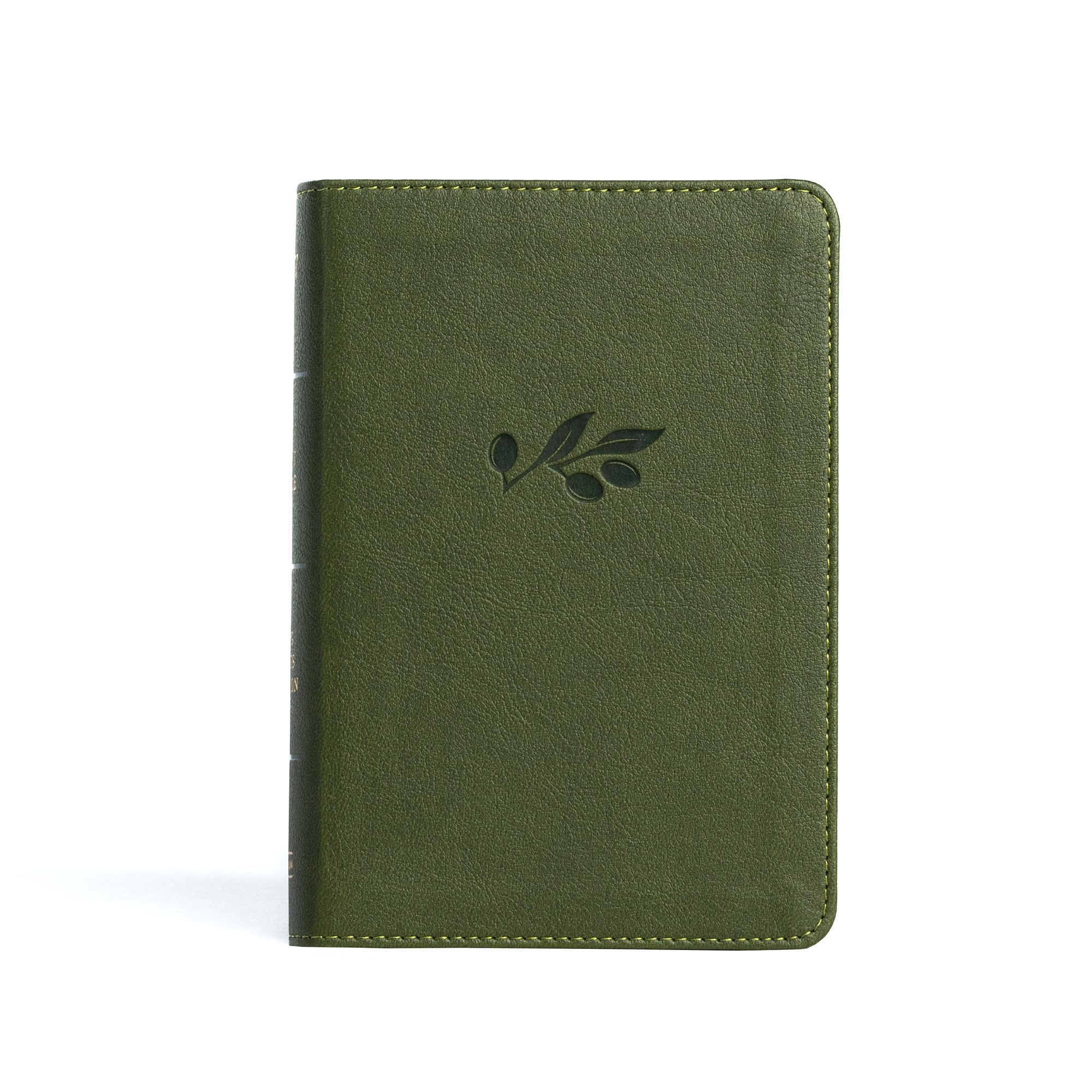 KJV Large Print Compact Reference Bible, Olive LeatherTouch